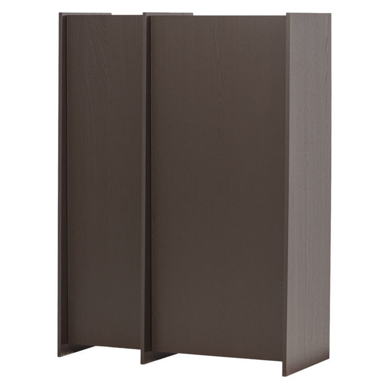WOOOD-collectie Brock 2-Deurs Kast Essen Fineer Middenbruin [Fsc]