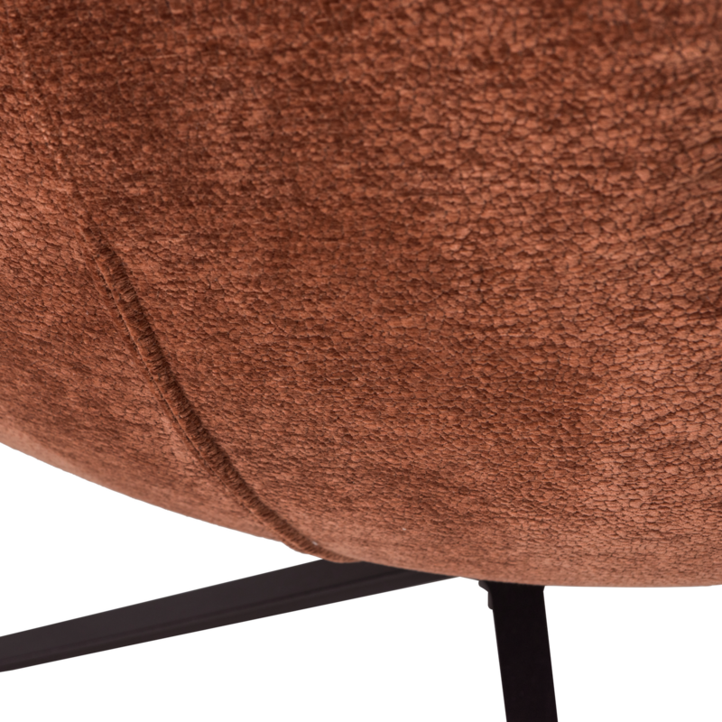 WOOOD-collectie Maudi Draaifauteuil Chenille Structuur Bruin