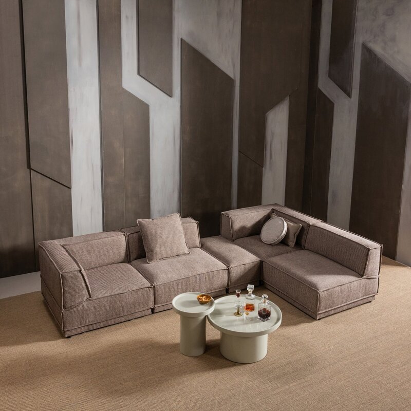 WOOOD-collectie Veluna Side Table 51x40cm Wood High-Gloss Sand [FSC]