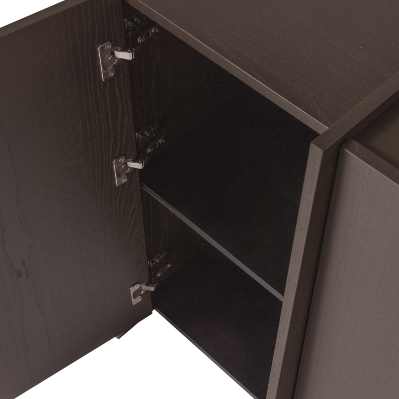 WOOOD-collectie Brock 2-Deurs Kast Essen Fineer Middenbruin [Fsc]