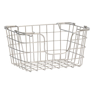 Madam Stoltz Stackable iron wire basket Steel