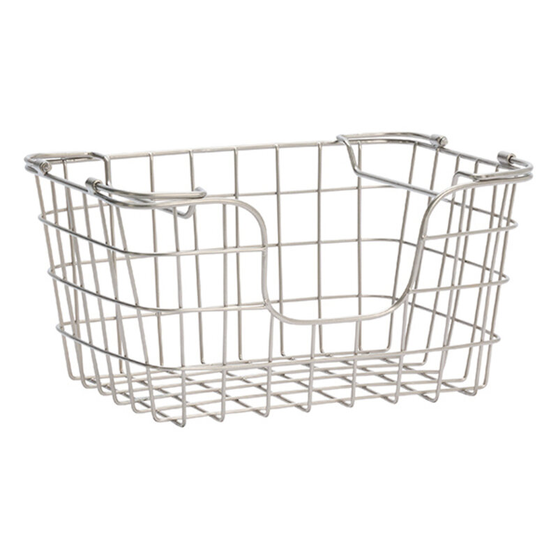 Madam Stoltz-collectie Stapelbare metalen draadmand Staal