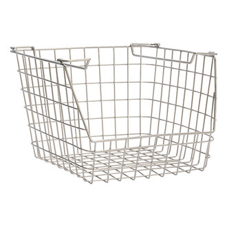 Madam Stoltz Stackable iron wire basket Steel