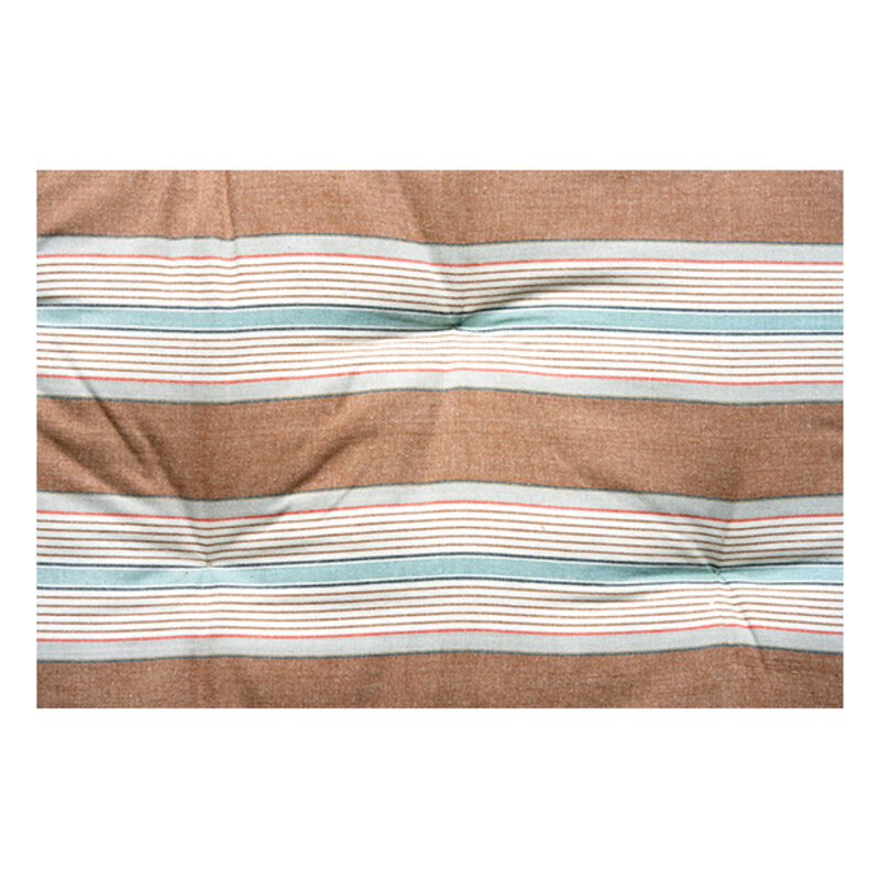 Madam Stoltz-collectie Striped cotton mattress Old rose, white, light blue, grey