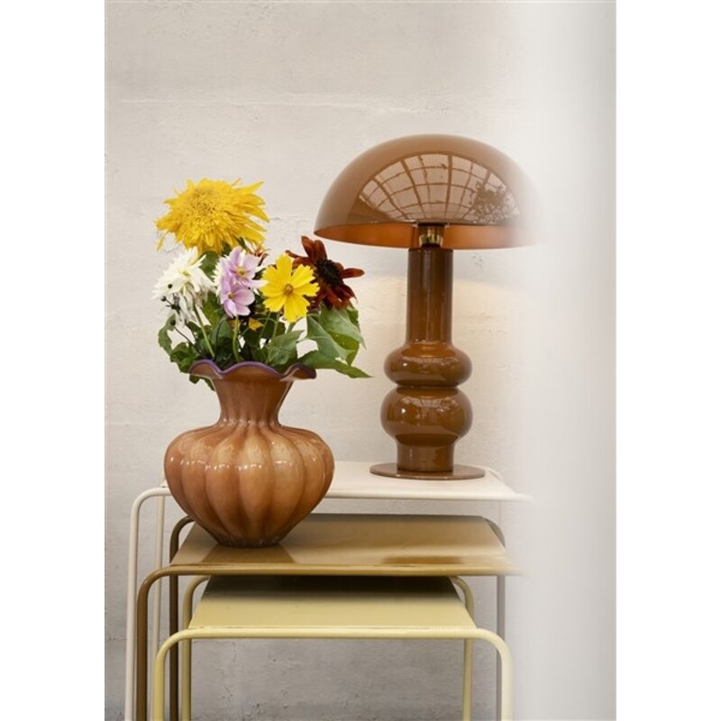 Madam Stoltz-collectie Glass vase Apricot, lilac