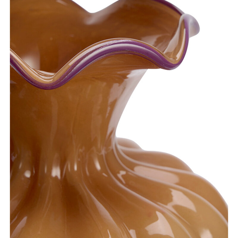 Madam Stoltz-collectie Glass vase Apricot, lilac