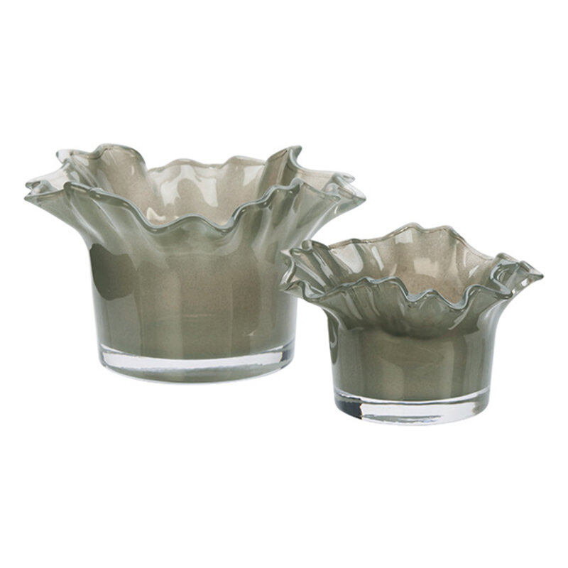 Madam Stoltz-collectie Glass votives Grey