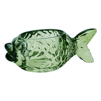 Madam Stoltz Glass fish bowl Green