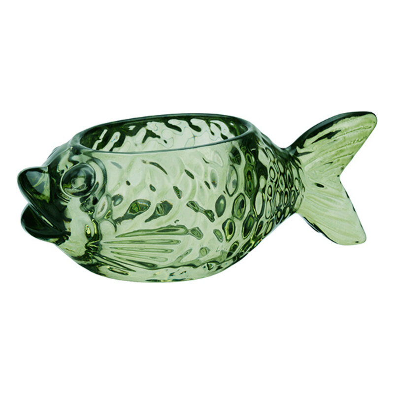Madam Stoltz-collectie Glass fish bowl Green