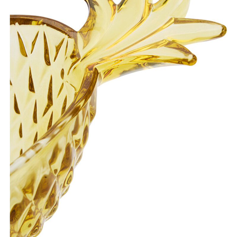 Madam Stoltz-collectie Glazen ananas schalen amber
