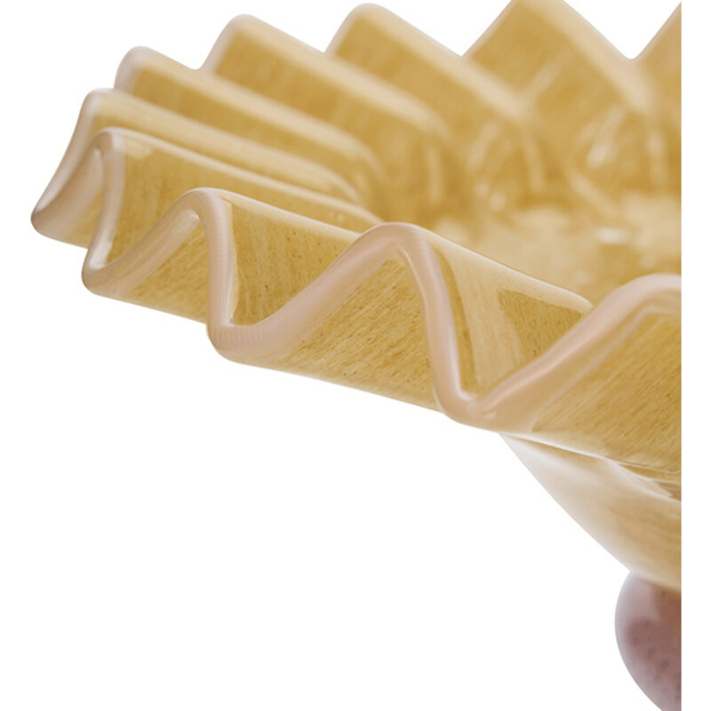 Madam Stoltz-collectie Glazen schaal honing, lila