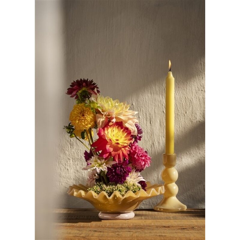 Madam Stoltz-collectie Glass tray Honey, lilac