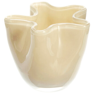 Madam Stoltz Glass vase Cream
