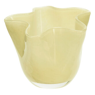 Madam Stoltz Glazen vaas lichtgeel
