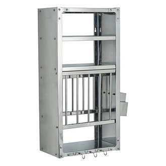 Madam Stoltz Stainless steel wall shelf Steel