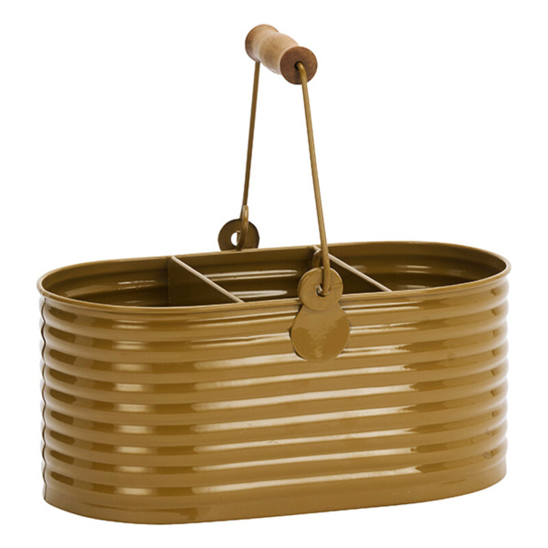 Madam Stoltz-collectie Ovale metalen bestekhouder Tapenade