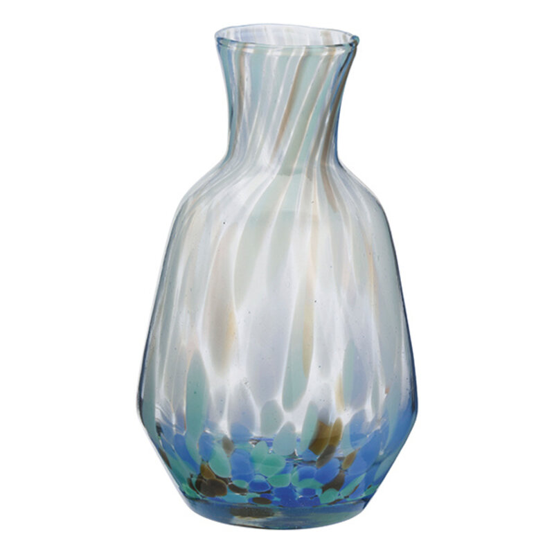 Madam Stoltz-collectie Coloured glass jug Blue, aqua, taupe, clear
