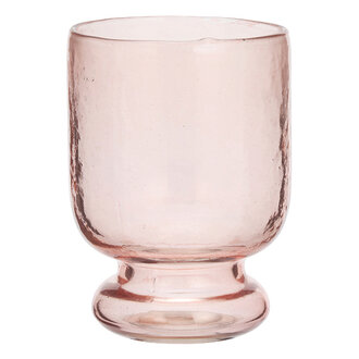 Madam Stoltz Hammered drinking glass Light peach
