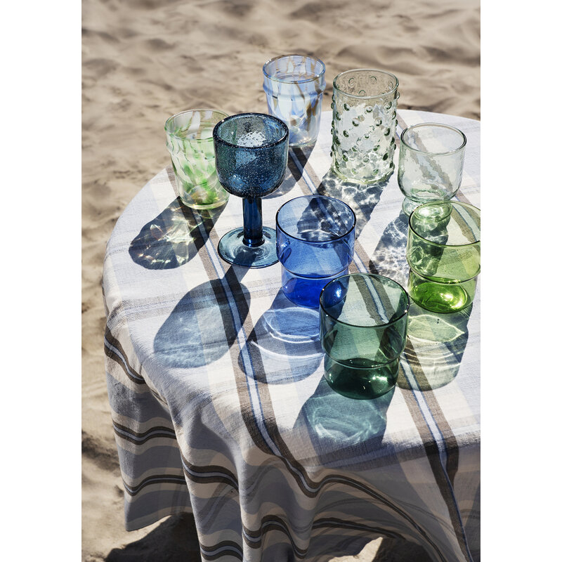 Madam Stoltz-collectie Dotted drinking glass Light green