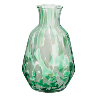 Madam Stoltz Coloured glass jug Green, white, clear