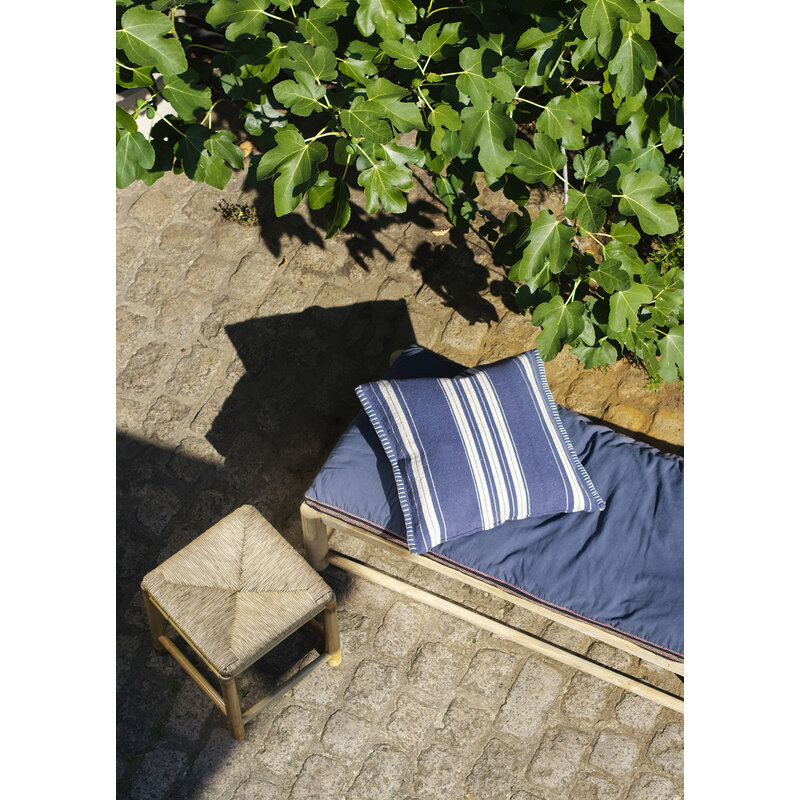 Madam Stoltz-collectie Katoenen matraskussen Blauw, zand, zwart