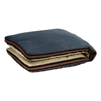 Madam Stoltz Katoenen matraskussen Blauw, zand, zwart