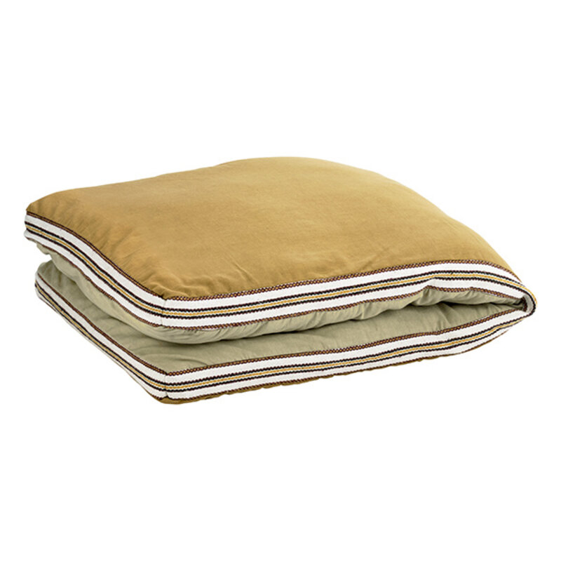 Madam Stoltz-collectie Cotton mattress Mustard, sand, white