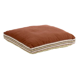 Madam Stoltz Katoenen matraskussen Roestbruin, zand, gebroken wit 50x50 cm