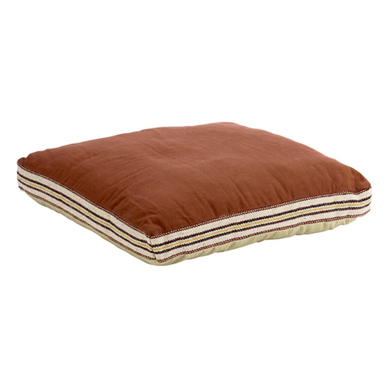 Madam Stoltz-collectie Katoenen matraskussen Roestbruin, zand, gebroken wit 50x50 cm