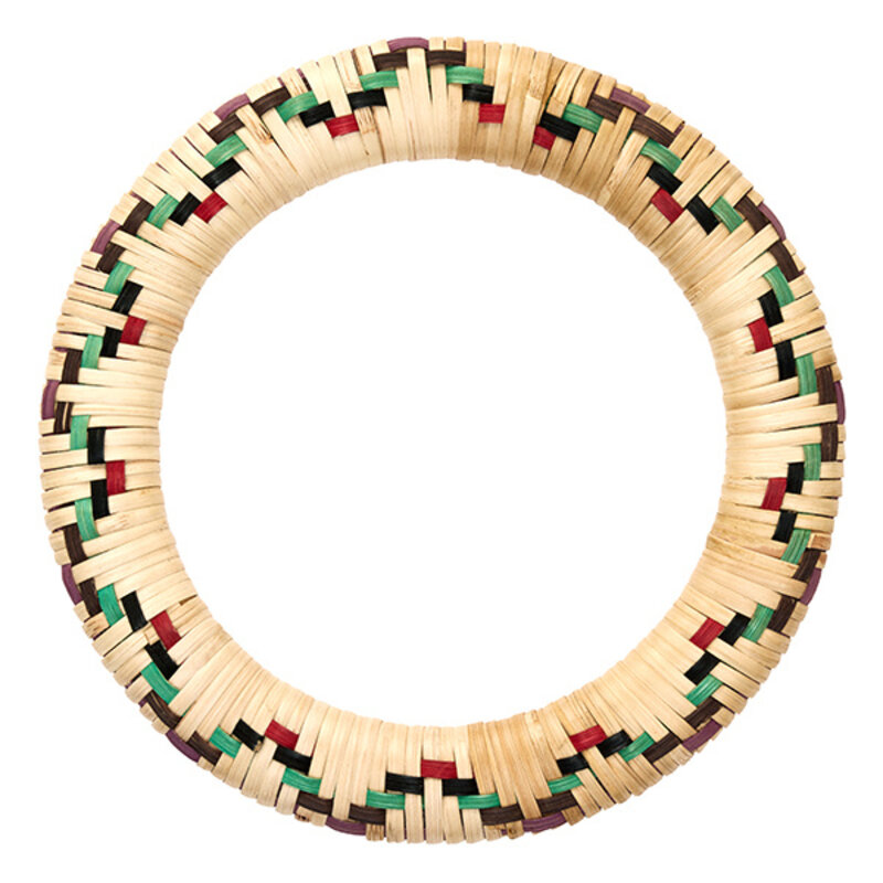 Madam Stoltz-collectie Bamboo trivet Natural, multi coloured