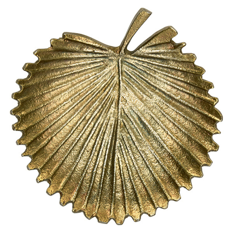 Madam Stoltz-collectie Aluminium blad schaal Antiek messing