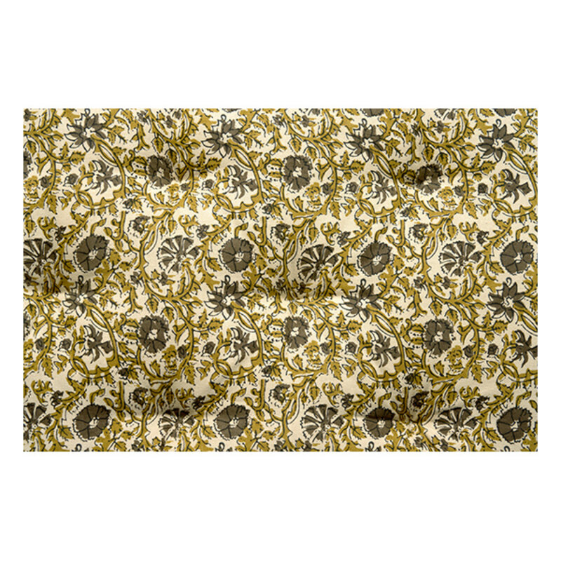 Madam Stoltz-collectie Bedrukt katoenen matras Beige, kaki, dusty green