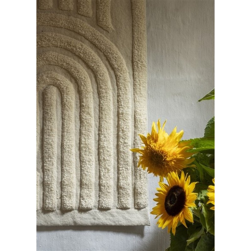 Madam Stoltz-collectie Getufte wanddecoratie / badmat Vanille