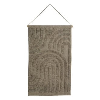 Madam Stoltz Getufte wanddecoratie / badmat Warmgrijs