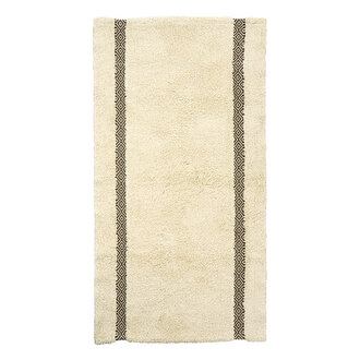 Madam Stoltz Gewatteerde katoenen loper Gebroken wit, grijs