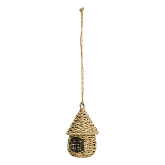 Madam Stoltz Hanging bird house Natural