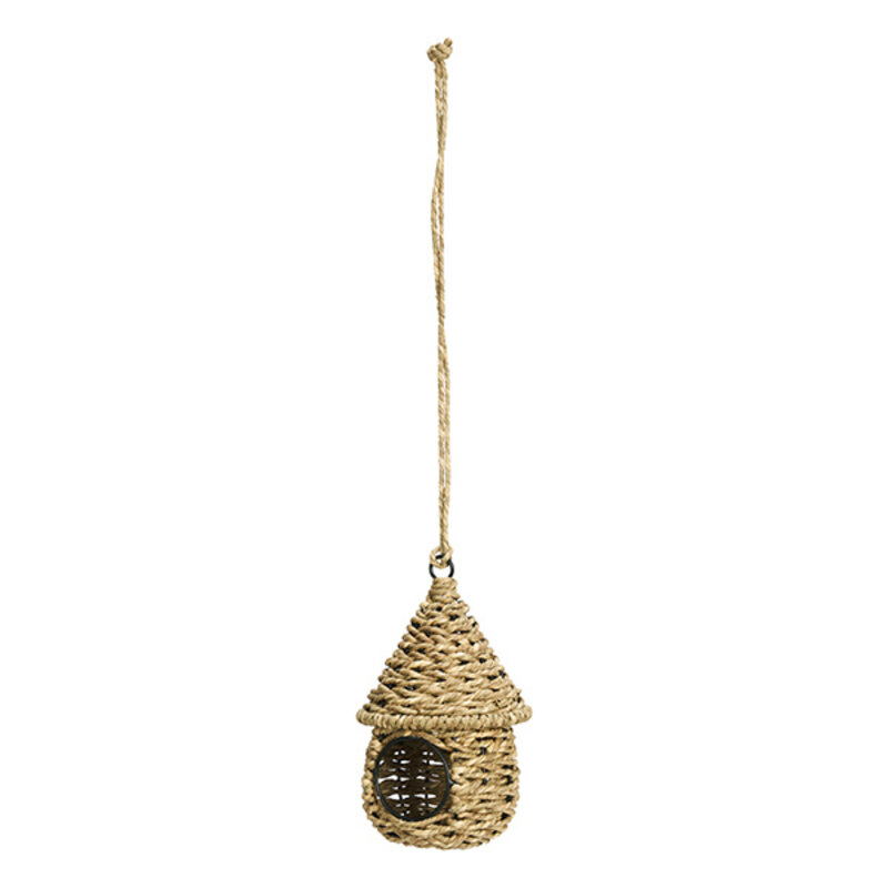Madam Stoltz-collectie Hanging bird house Natural