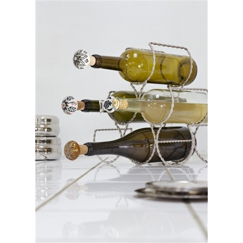 Madam Stoltz-collectie Iron bottle holder Steel