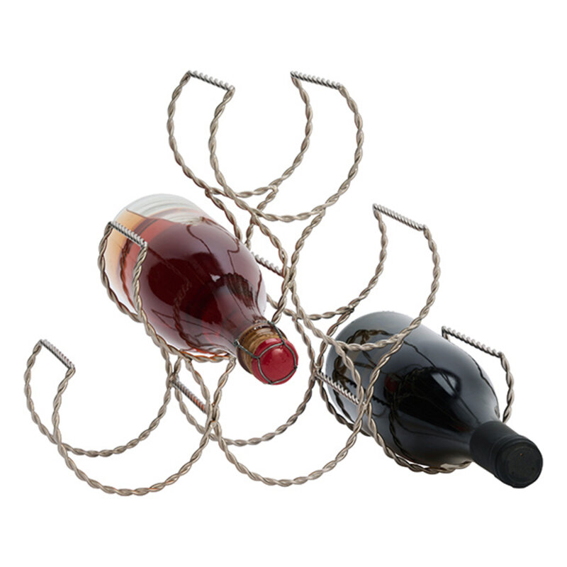 Madam Stoltz-collectie Iron bottle holder Steel