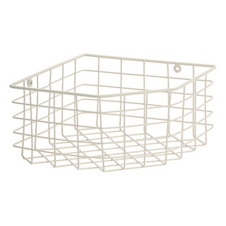 Madam Stoltz Wall-mounted corner shelf Cream