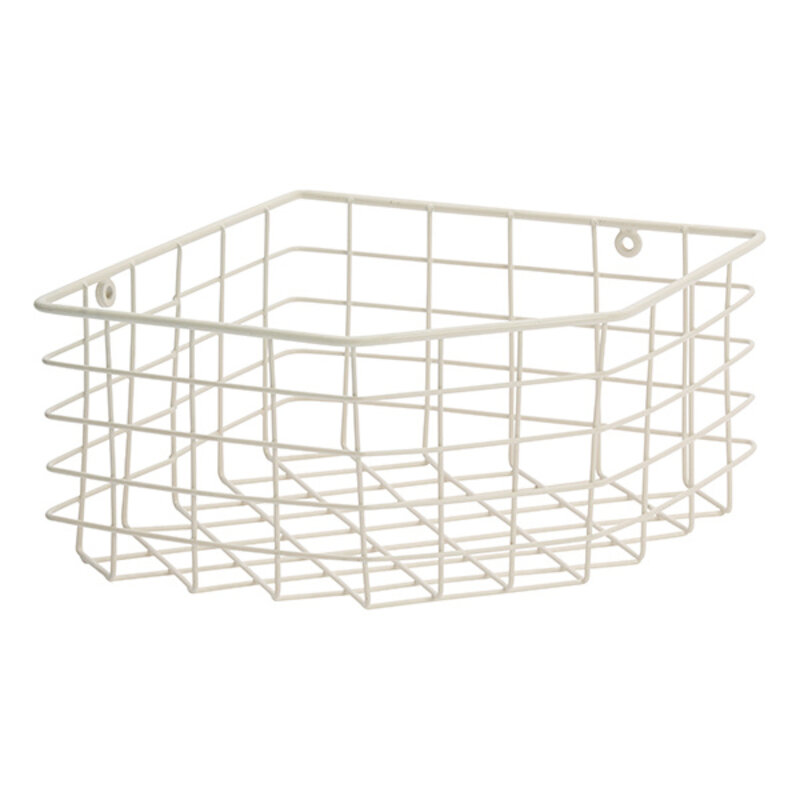 Madam Stoltz-collectie Hoekplank voor aan de muur Crème