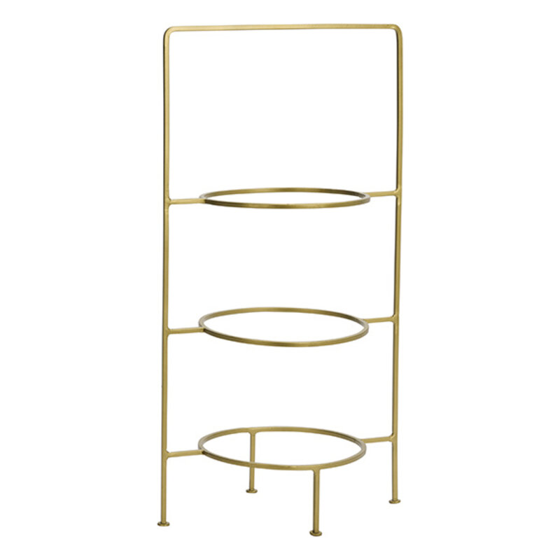 Madam Stoltz-collectie Iron etagere Ant.brass