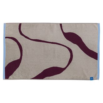 Mette Ditmer NOVA ARTE badmat Wijnrood / Zand