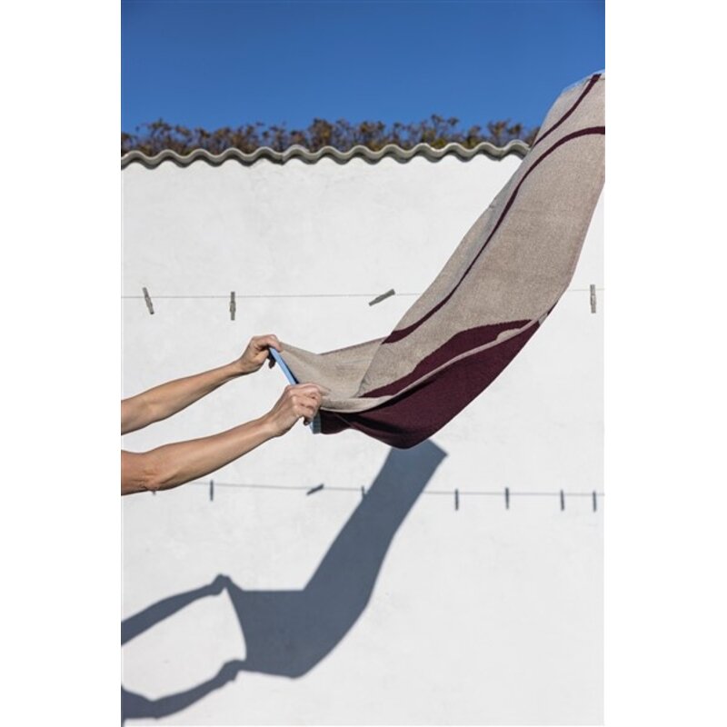 Mette Ditmer-collectie NOVA ARTE bath towel Wine / Sand