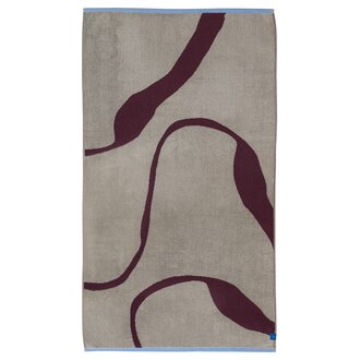 Mette Ditmer NOVA ARTE bath towel Wine / Sand
