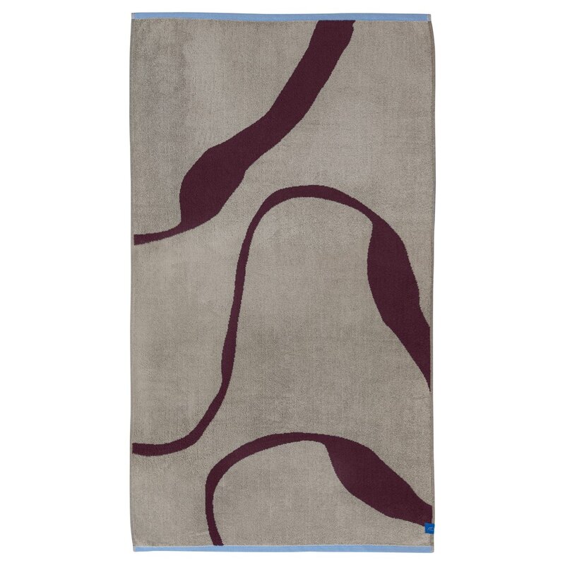 Mette Ditmer-collectie NOVA ARTE bath towel Wine / Sand