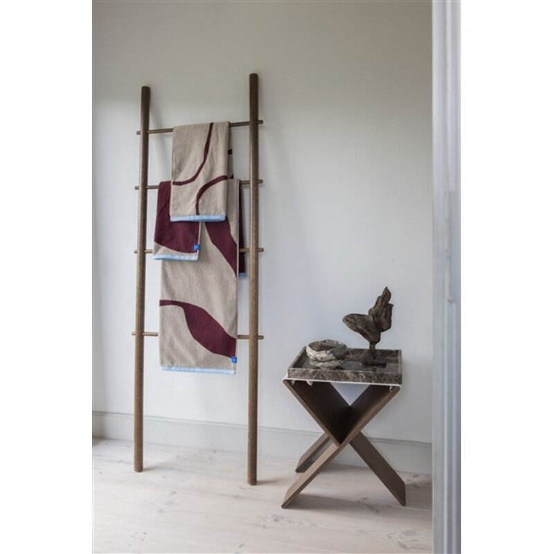 Mette Ditmer-collectie NOVA ARTE gastendoek, 2-pack Wijnrood / Zand