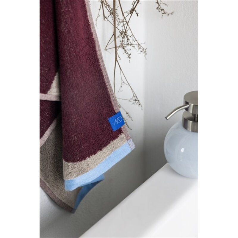 Mette Ditmer-collectie NOVA ARTE guest towel, 2-pack  Wine / Sand