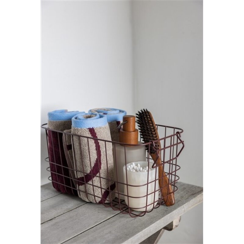Mette Ditmer-collectie NOVA ARTE guest towel, 2-pack  Wine / Sand