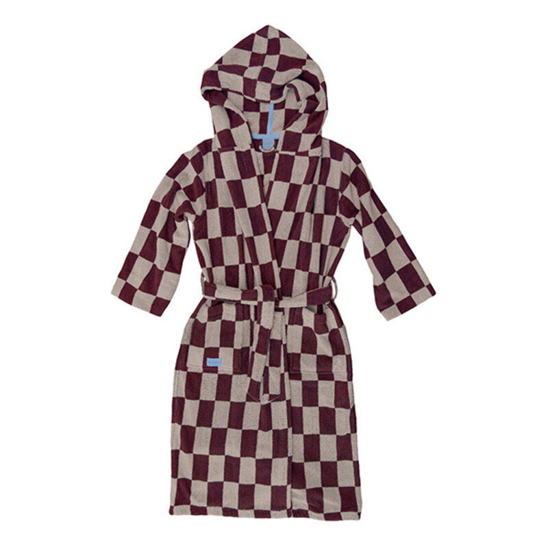 Mette Ditmer-collectie RETRO badjas, maat L/XL Wijnrood
